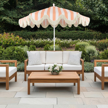 Collins 9 ft. Classic Cottage Tassel Market Patio Umbrella